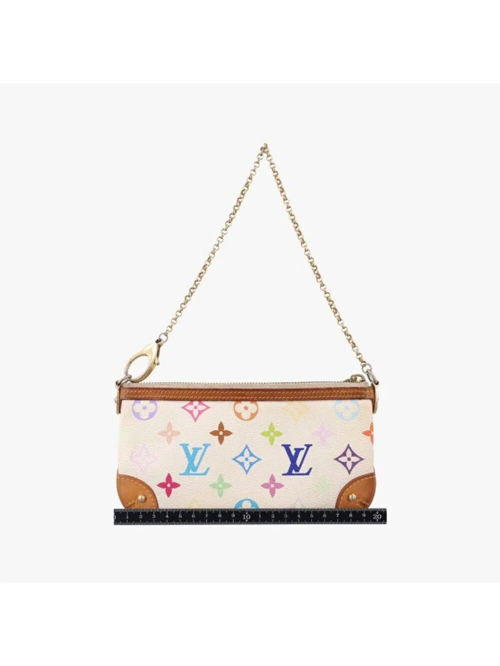 Louis Vuitton Pochette Mirror MM Blanc Monogram Multicolor Handbag